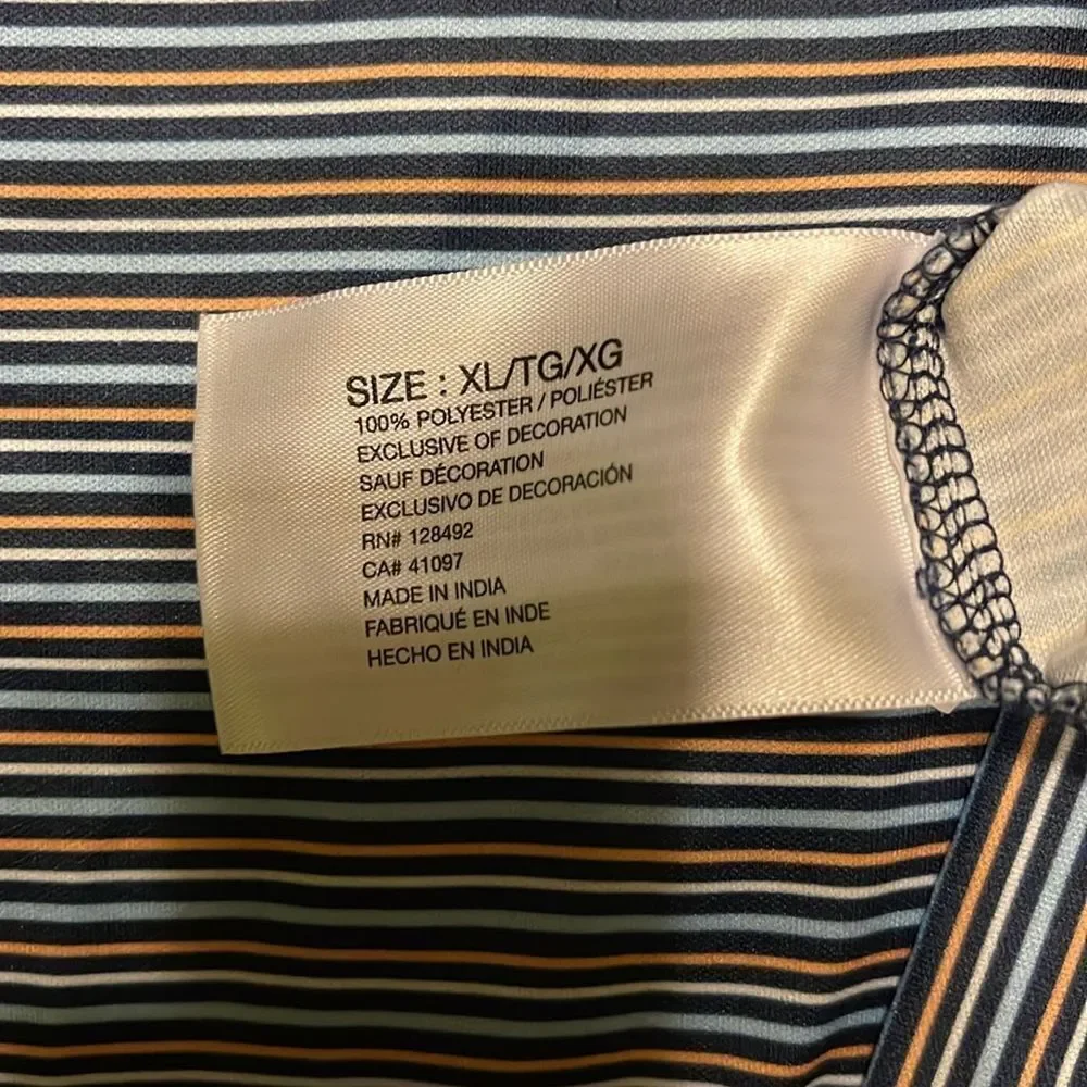 Greg Norman Men's Striped Polo Golf Shirt Size XL